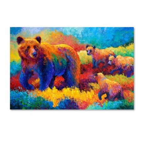 Trademark Fine Art Marion Rose 'Grizz Family' Canvas Art, 30x47 ALI10569-C3047GG